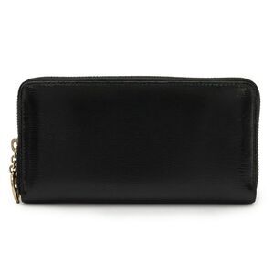 Gucci Shiny Leather Lovely Zip Wallet Black
